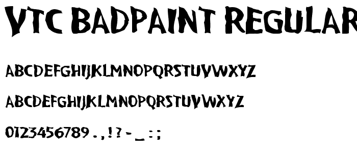 VTC BadPaint Regular font